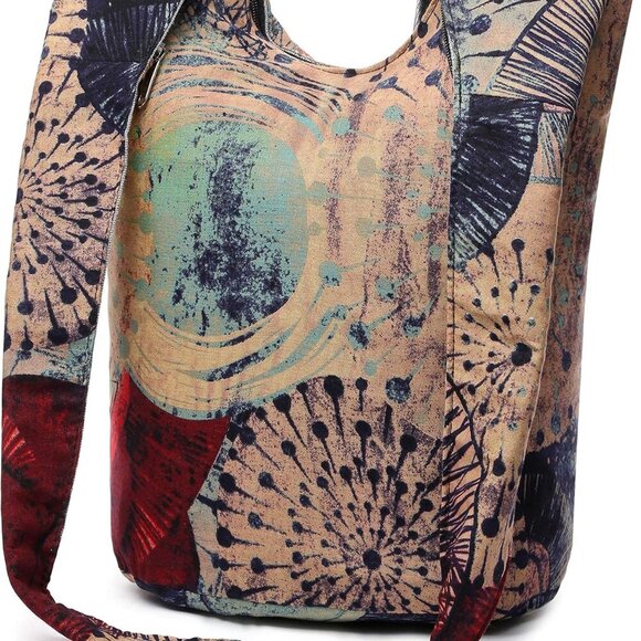 Women Shoulder Handbags Fashion canvas Hippie Crossbody Bags Bohemian Animal Pri - Picture 2 of 9